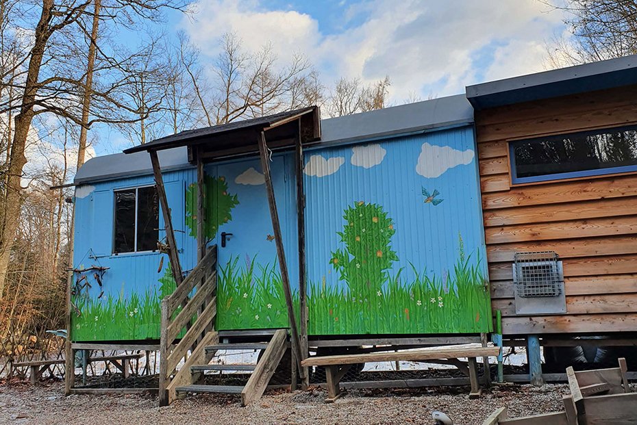 Bauwagen im Waldkindergarten Traunstein